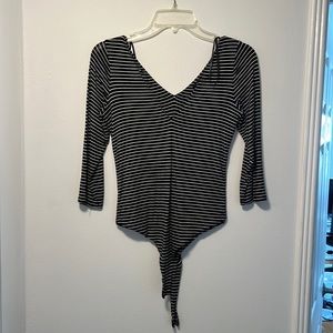 Striped Lulus bodysuit